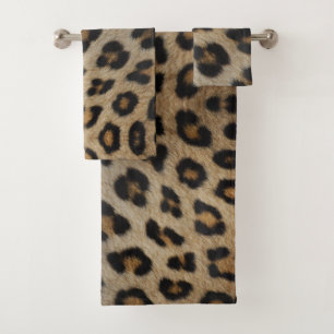 Stijlvolle luipaardvacht dierenprint trendy vet pl bad handdoek