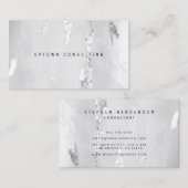 Stijlvolle luxe Faux Silver Foil Visitekaartjes (Voorkant / Achterkant)