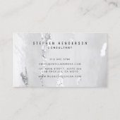 Stijlvolle luxe Faux Silver Foil Visitekaartjes (Achterkant)