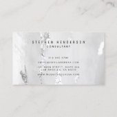 Stijlvolle luxe Faux Silver Foil Visitekaartjes (Achterkant)