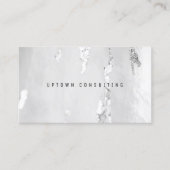 Stijlvolle luxe Faux Silver Foil Visitekaartjes (Voorkant)