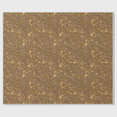 Stijlvolle luxe Glam Gold Sand Sparkling Glittery Cadeaupapier (Vlak)