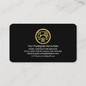 Stijlvolle luxe Gold Curve Wave Aannemer Visitekaartje (Achterkant)