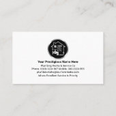 Stijlvolle luxe Gold Curve Wave Loodgieter Visitekaartje (Achterkant)