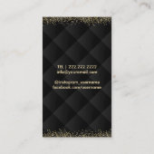 Stijlvolle luxe goudzwart in zwart-wit visitekaartje (Achterkant)