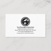 Stijlvolle luxe metalen curve Wave Handyman Visitekaartje (Achterkant)