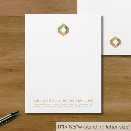Stijlvolle luxe moderne gouden diamant Logo Briefhoofd