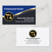 Stijlvolle luxe zilveren gouden golven schilder visitekaartje (Voorkant / Achterkant)