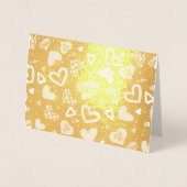 Stijlvolle Luxury Golden Hearts Valentijnsdag Folie Kaarten (Voorkant)