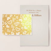 Stijlvolle Luxury Golden Hearts Valentijnsdag Folie Kaarten (Display)