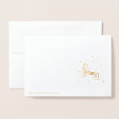 Stijlvolle Luxury Golden laat het sneeuwen, kerst Folie Kaarten (Met envelop)