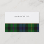Stijlvolle MacBride Clan Tartan Aangepast Visitekaartje (Achterkant)