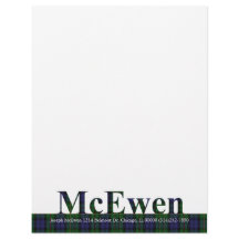 Stijlvolle MacEwen Plaid Briefpapier