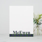 Stijlvolle MacEwen Plaid Briefpapier (Staand voorkant)