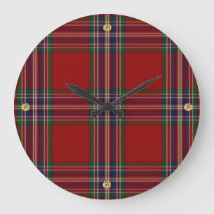 Stijlvolle MacFarlane Tartan Pset Clock Grote Klok