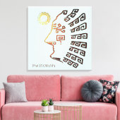 Stijlvolle machine_Picchu tekening Canvas Afdruk (Insitu (Woonkamer))