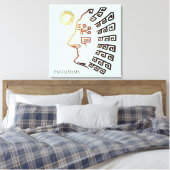 Stijlvolle machine_Picchu tekening Canvas Afdruk (Insitu (Slaapkamer))