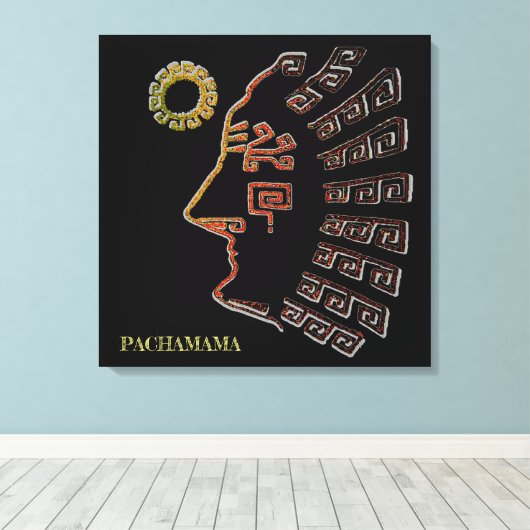 Stijlvolle machine_Picchu tekening Canvas Afdruk (Insitu (Houten vloer))