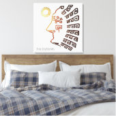 Stijlvolle machine_Picchu tekening Canvas Afdruk (Insitu (Slaapkamer))