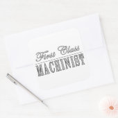Stijlvolle Machinisten: Eerste Klasse Machinist Vierkante Sticker (Envelop)