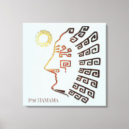 Stijlvolle Machu_Picchu tekening Canvas Afdruk