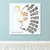 Stijlvolle Machu_Picchu tekening Canvas Afdruk (Insitu (Houten vloer))