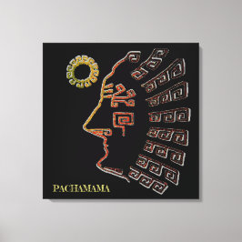 Stijlvolle Machu_Picchu tekening Canvas Afdruk