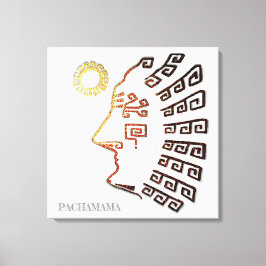 Stijlvolle Machu_Picchu tekening Canvas Afdruk