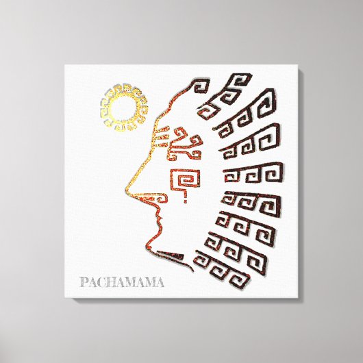 Stijlvolle Machu_Picchu tekening Canvas Afdruk (Voorkant)