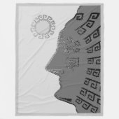 Stijlvolle Machu Picchu Tekening op Silver Grey Fl Fleece Deken (Voorkant)
