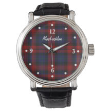 Stijlvolle MacLachlan Plaid Faced Custom Watch