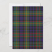Stijlvolle MacLellan Tartan Pset Custom Wedding Kaart (Achterkant)