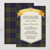 Stijlvolle MacLellan Tartan Pset Custom Wedding Kaart (Voorkant / Achterkant)