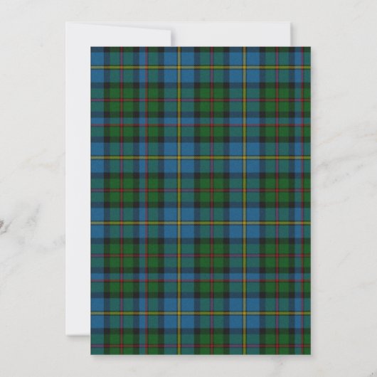 Stijlvolle MacLeod Tartan Plaid Aangepaste Bruilof Kaart (Achterkant)