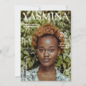 Stijlvolle magazine cover foto 20e verjaardag kaart (Voorkant)