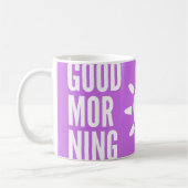Stijlvolle Magenta Good Morning Sun Tea Coffee Mok (Links)