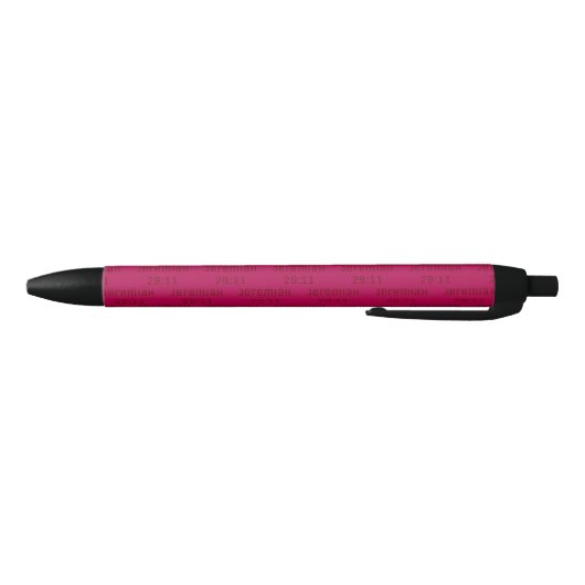 Stijlvolle magenta roze JEREMIAH 29 11 Zwarte Inkt Pen (Bodem)