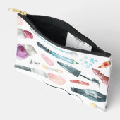 Stijlvolle make-up Accessoires print gesneden naai Etui (Open)