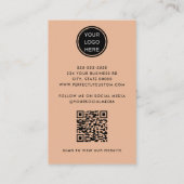 Stijlvolle make-up artiest collage foto lip roze r visitekaartje (Achterkant)