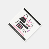 Stijlvolle Make-up Modeshow Verjaardagsfeest Serve Servet (Hoek)