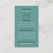 Stijlvolle makelaar open huis Adverteren Kaarten Visitekaartje (Achterkant)