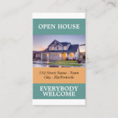Stijlvolle makelaar open huis Adverteren Kaarten Visitekaartje (Voorkant)