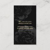 Stijlvolle makreel en halfwitte strepen - Floral Visitekaartje (Achterkant)