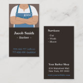 Stijlvolle Male Barber Shop Visitekaartjes (Voorkant / Achterkant)