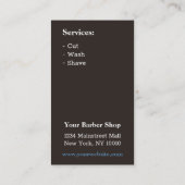 Stijlvolle Male Barber Shop Visitekaartjes (Achterkant)