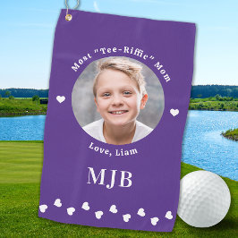 Stijlvolle MAM gepersonaliseerde foto chique golfe Golfhanddoek