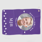 Stijlvolle MAM gepersonaliseerde foto chique golfe Golfhanddoek (Horizontaal)