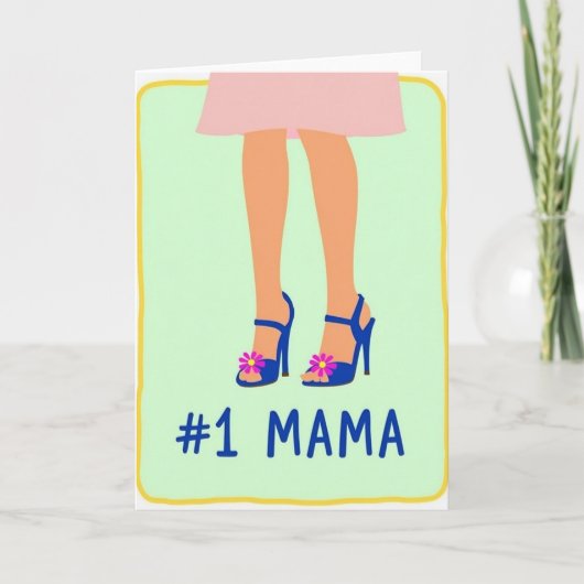 Stijlvolle Mama Nummer Eén Kaart (Voorkant)