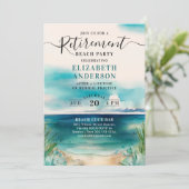 Stijlvolle Man of Vrouw Strand Pensioen Waterverf Kaart (Staand voorkant)