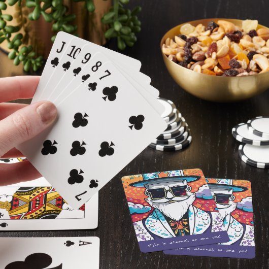Stijlvolle man pokerkaarten (Insitu)